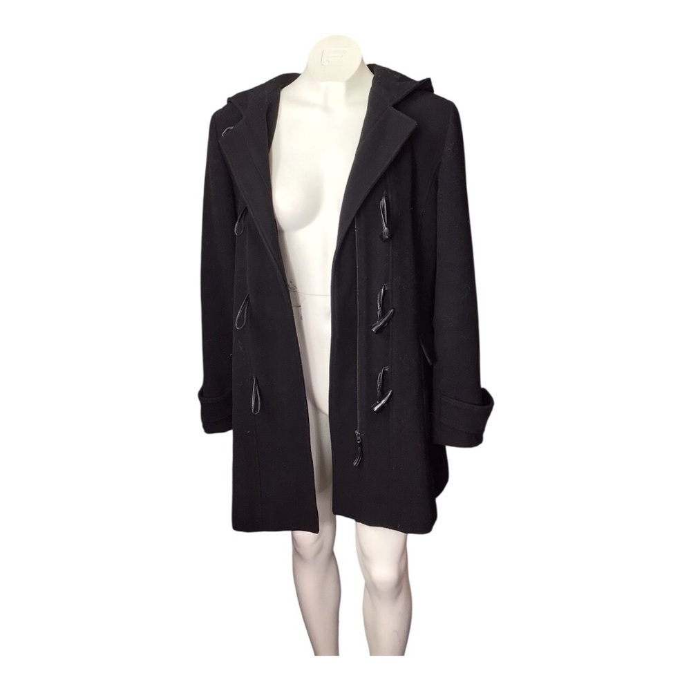 Jones New York Black Pea Coat with Toggle Closures